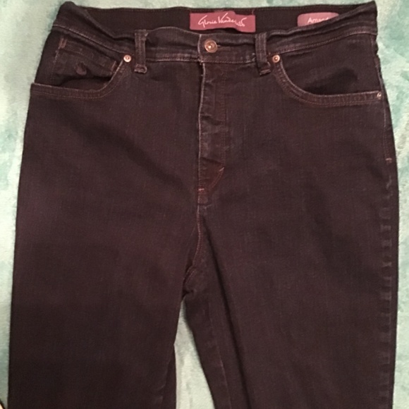 💚3/$25 Gloria Vanderbilt Amanda size 10 average dark blue women jeans - Picture 2 of 15
